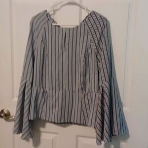 Bar lll XL top blue/white stripe flare midarm